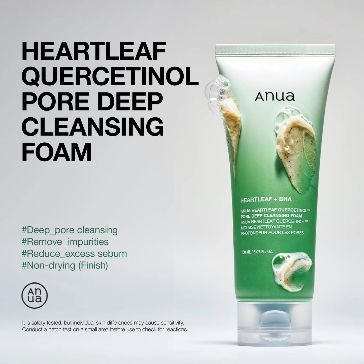 Anua Heartleaf Quercetinol Pore Deep Cleansing Foam /Limpiador Facial