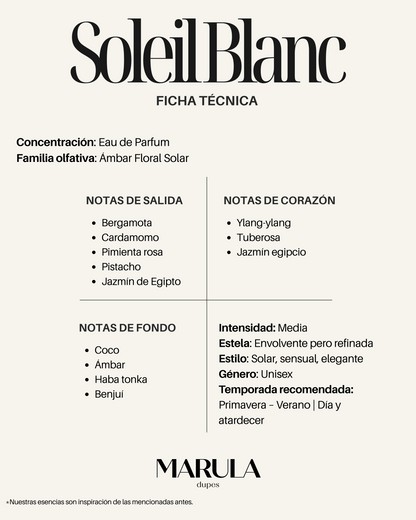 Interpretación SOLEIL BLANC