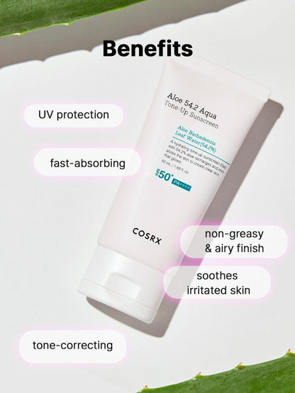 Aloe 54.2 Aqua Tone-Up Sunscreen SPF 50+ PA+++ – COSRX